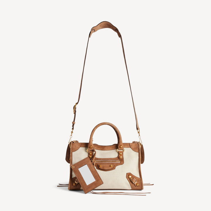 BALENCIAGA - Sac Le City Petit pour Femme en Beige/camel