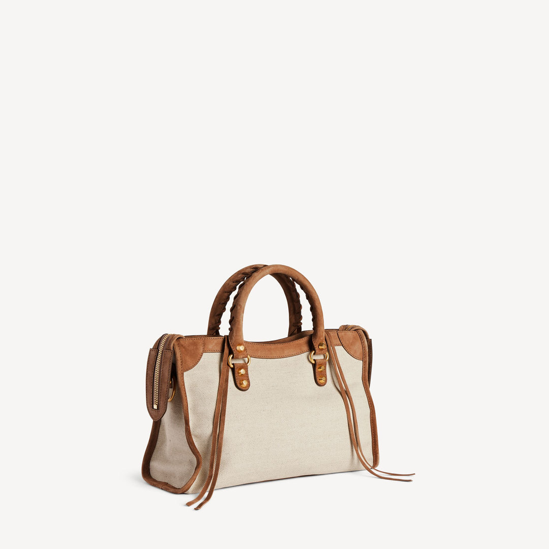 BALENCIAGA - Sac Le City Petit pour Femme en Beige/camel