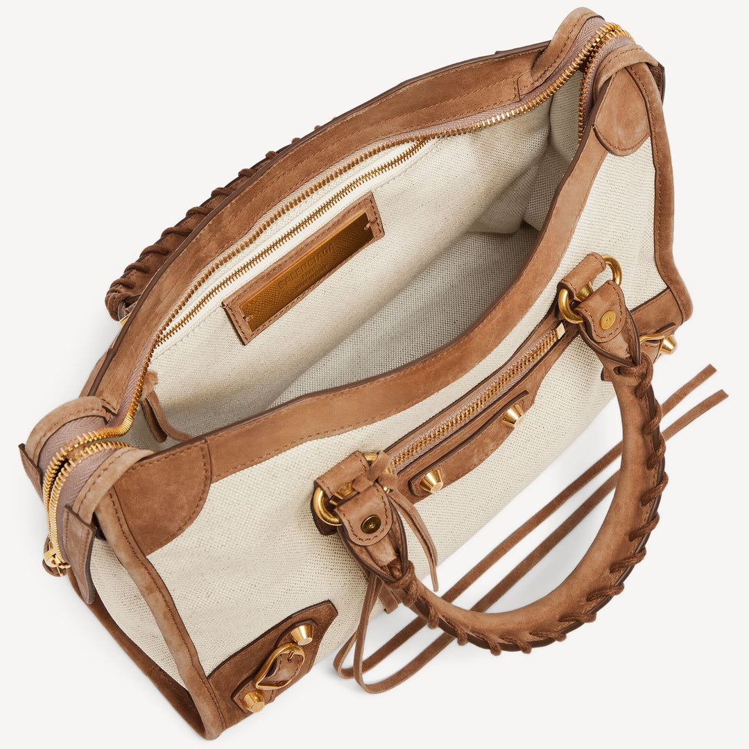 BALENCIAGA - Sac Le City Petit pour Femme en Beige/camel