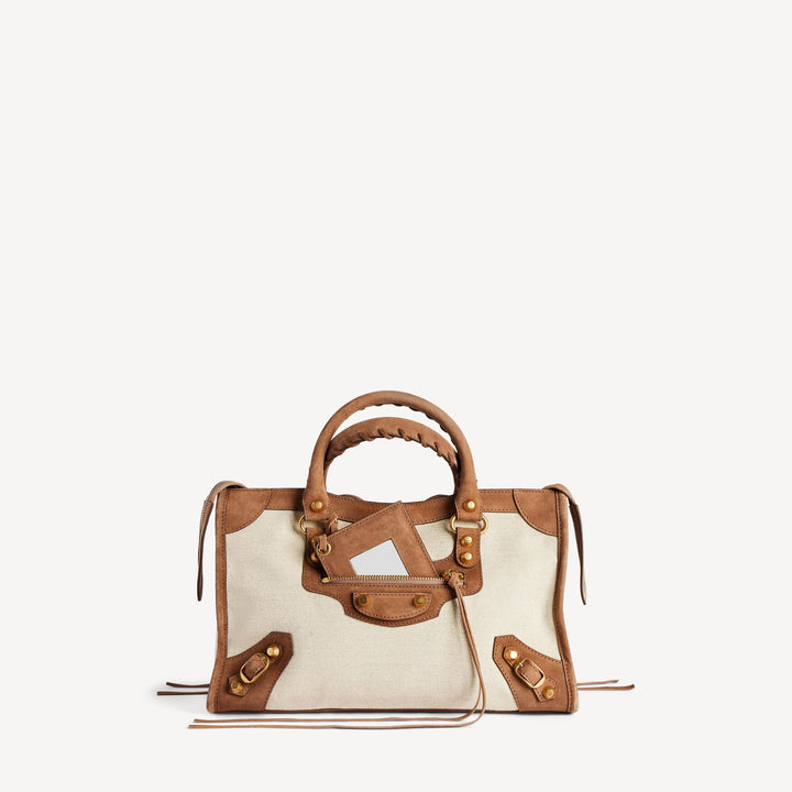 BALENCIAGA - Sac Le City Petit pour Femme en Beige/camel