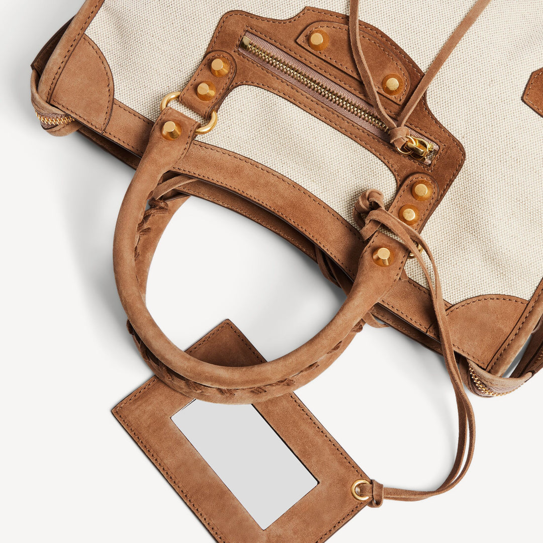 BALENCIAGA - Sac Le City Petit pour Femme en Beige/camel