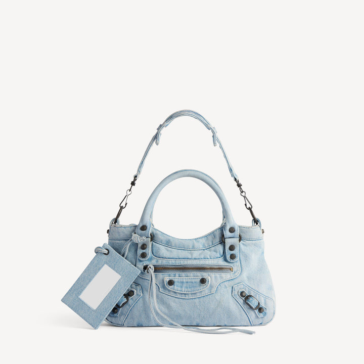 BALENCIAGA-Sac Le City First pour Femme en Bleu Clair