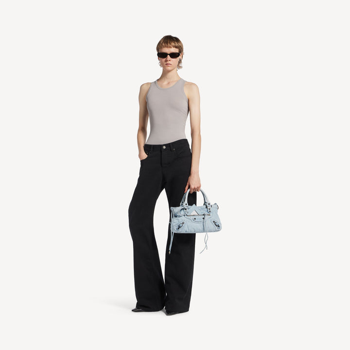 BALENCIAGA-Sac Le City First pour Femme en Bleu Clair