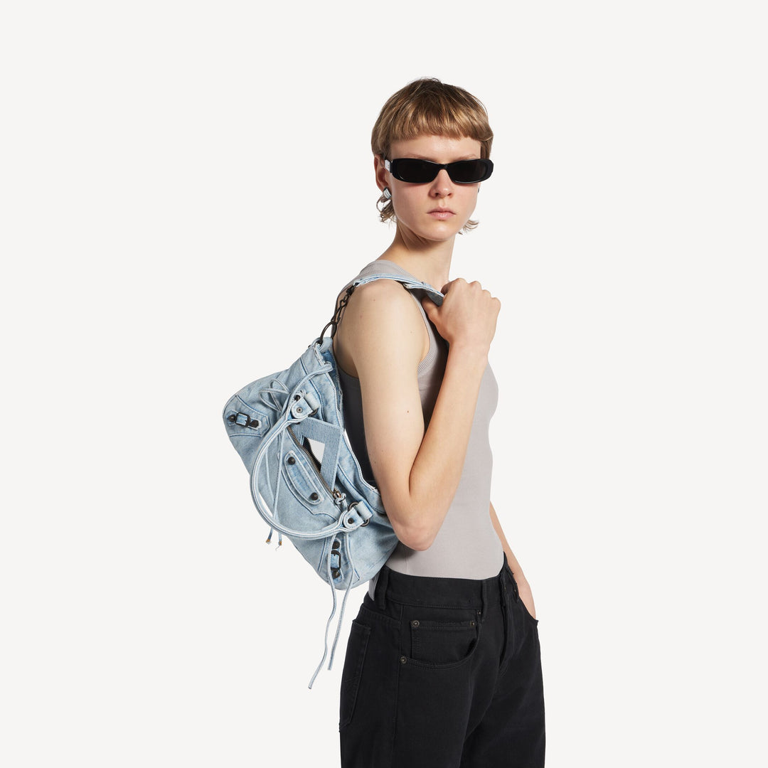 BALENCIAGA-Sac Le City First pour Femme en Bleu Clair