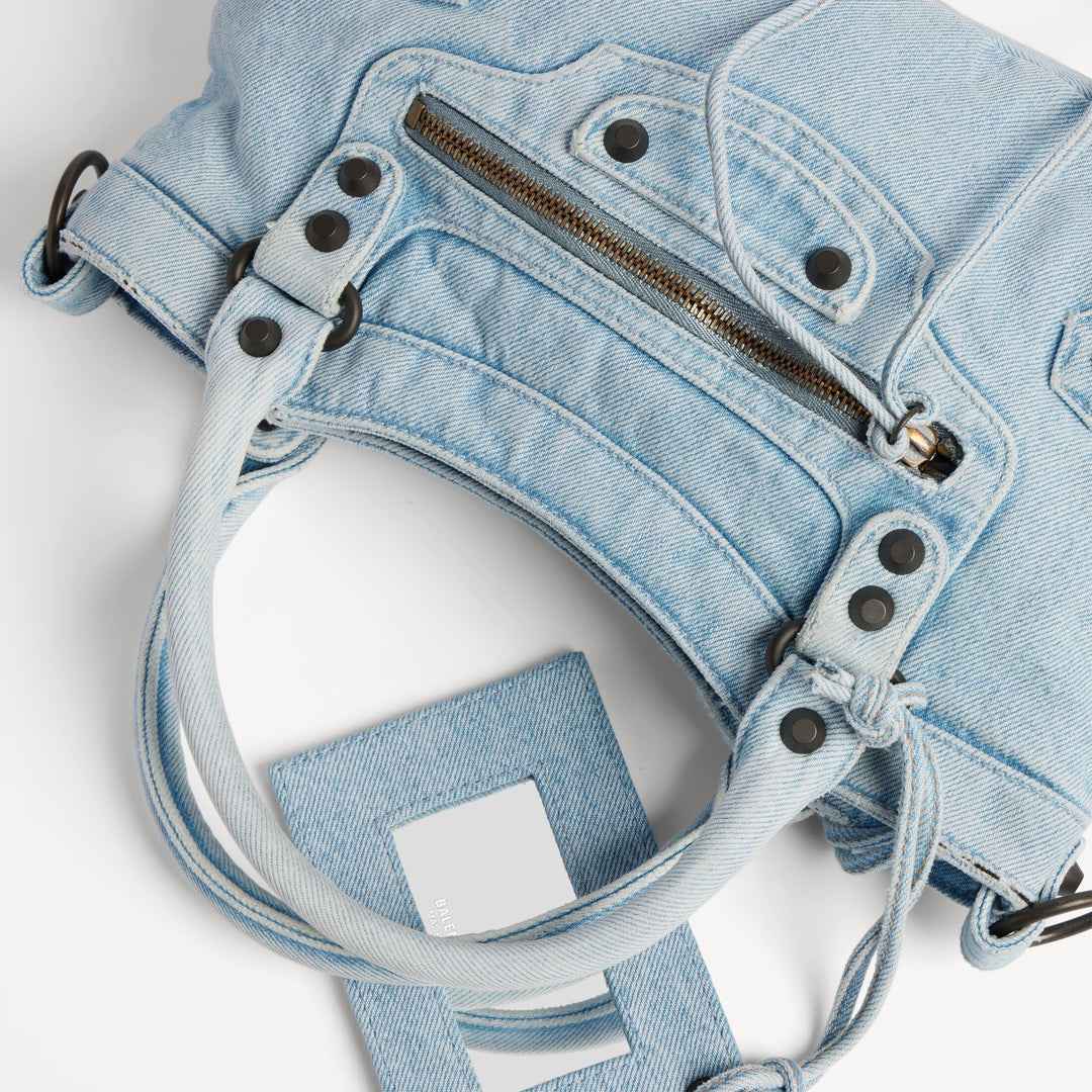 BALENCIAGA-Sac Le City First pour Femme en Bleu Clair