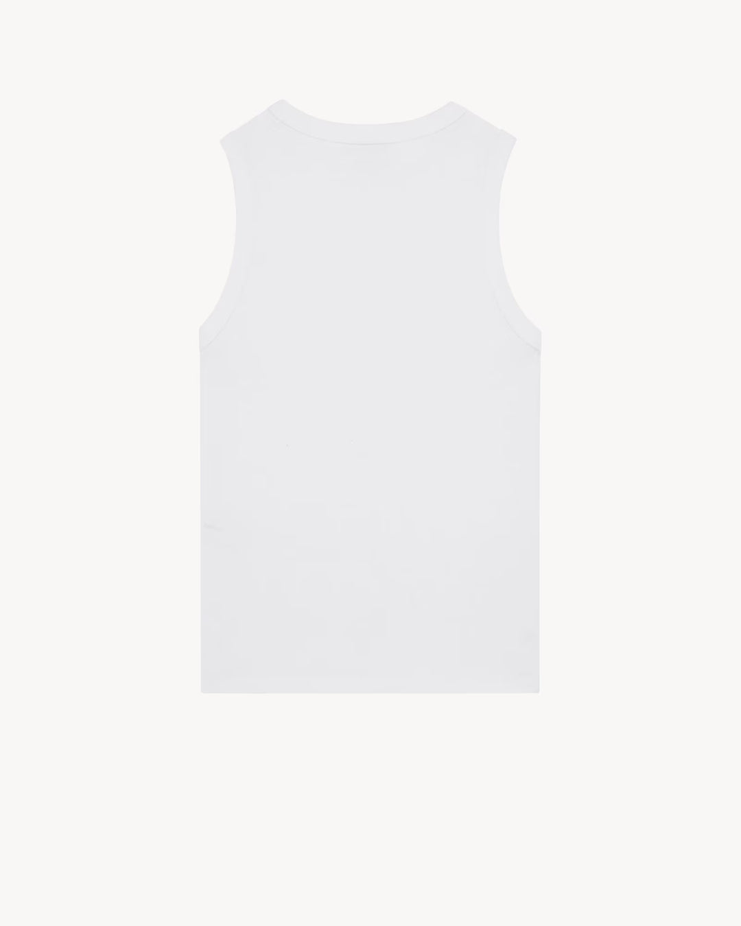 SAINT LAURENT - Tank top cassandre en jersey de coton côtelé