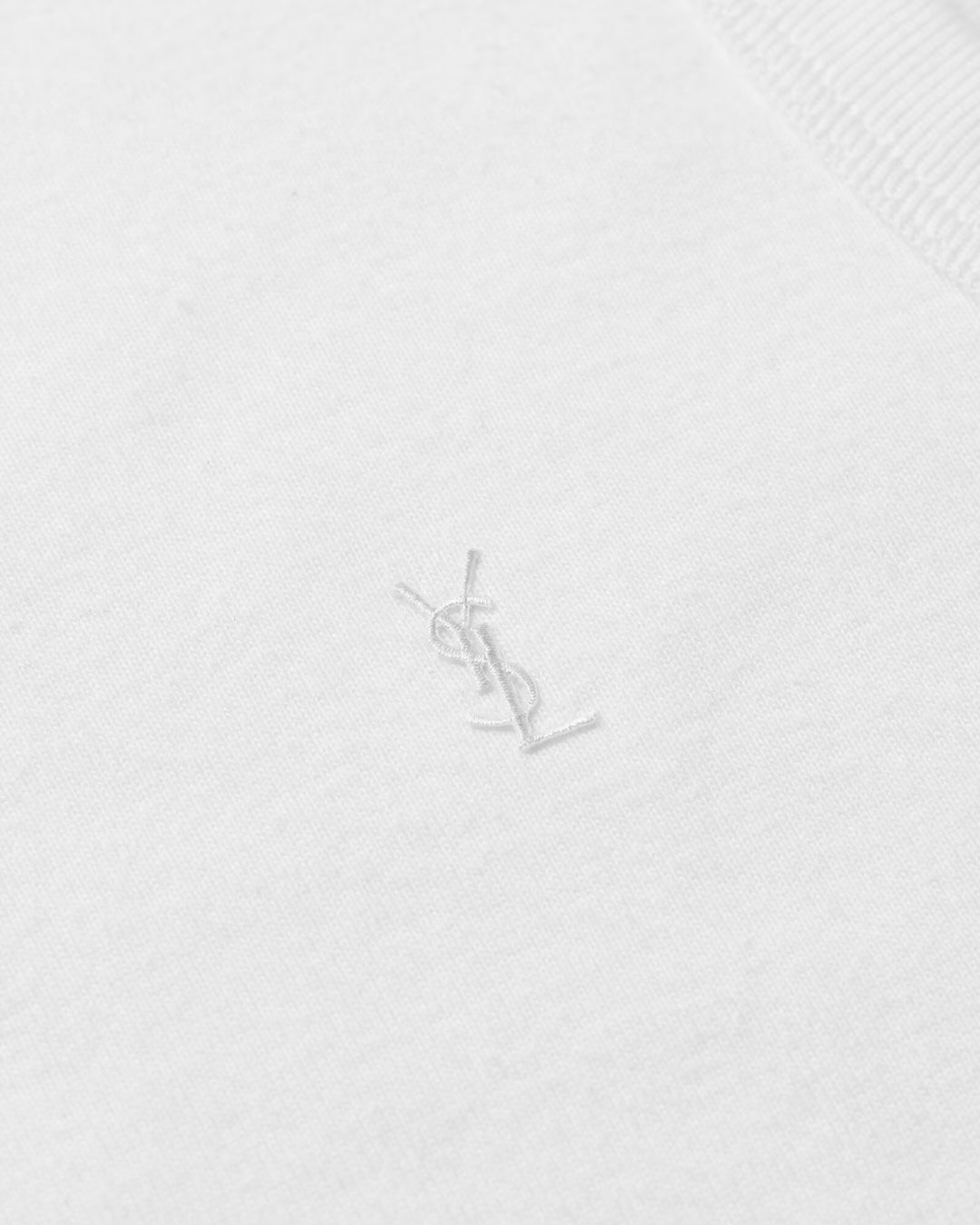 SAINT LAURENT - Tank top cassandre en jersey de coton côtelé