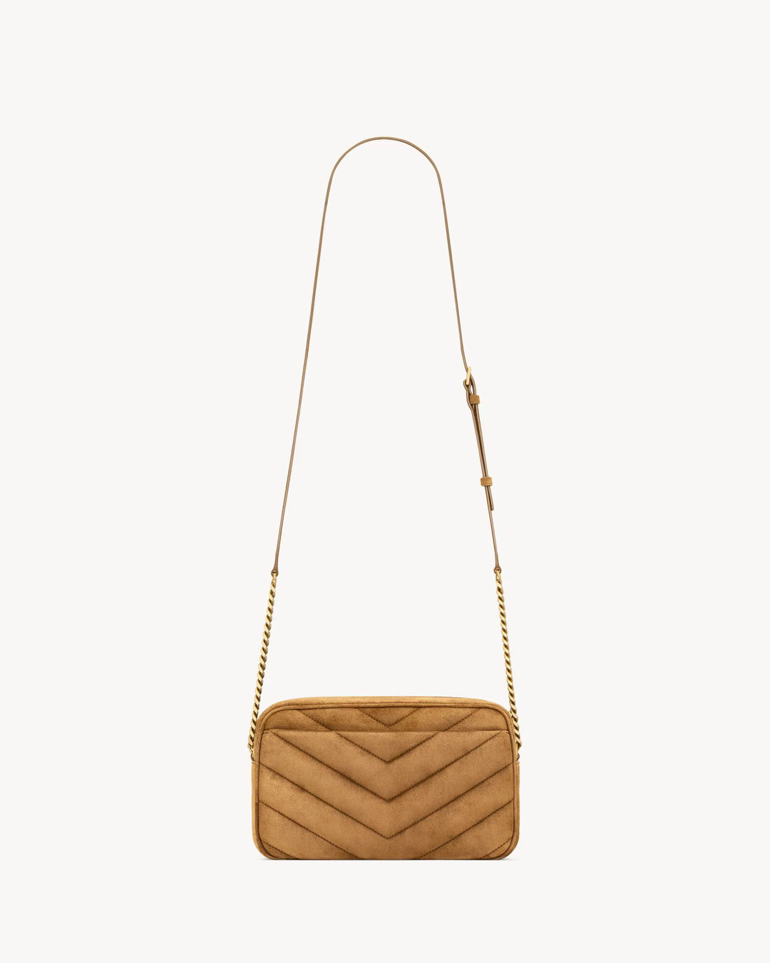 SAINT LAURENT - LOULOU camera bag en suède MATELASSÉ