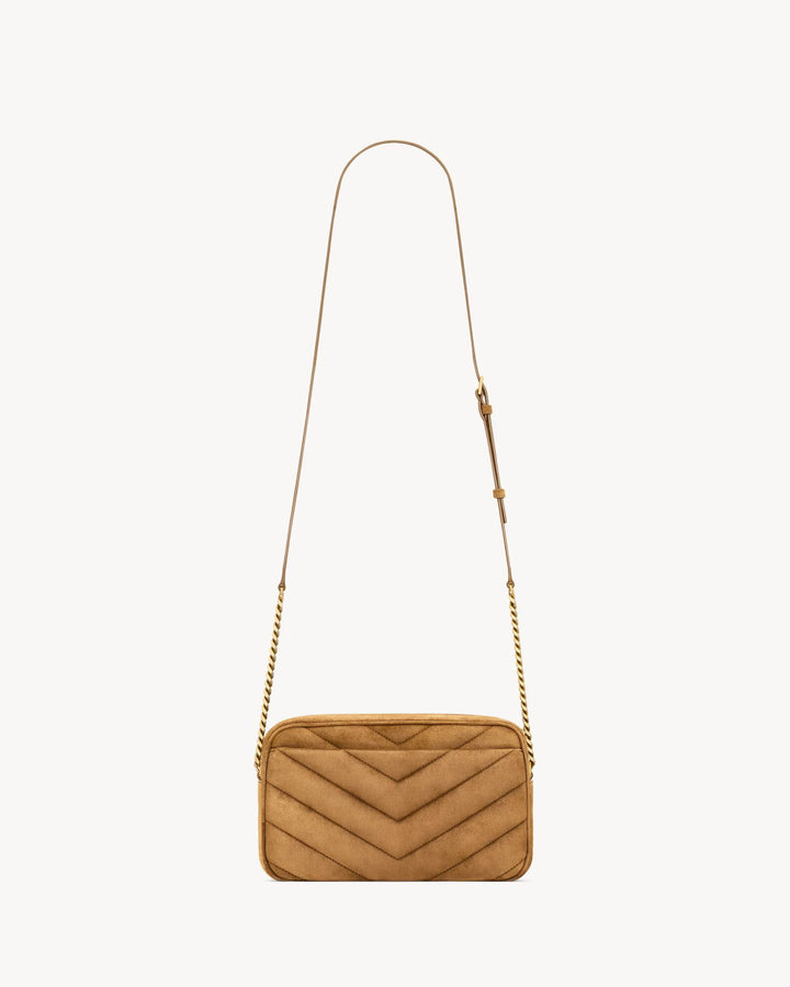 SAINT LAURENT - LOULOU camera bag en suède MATELASSÉ