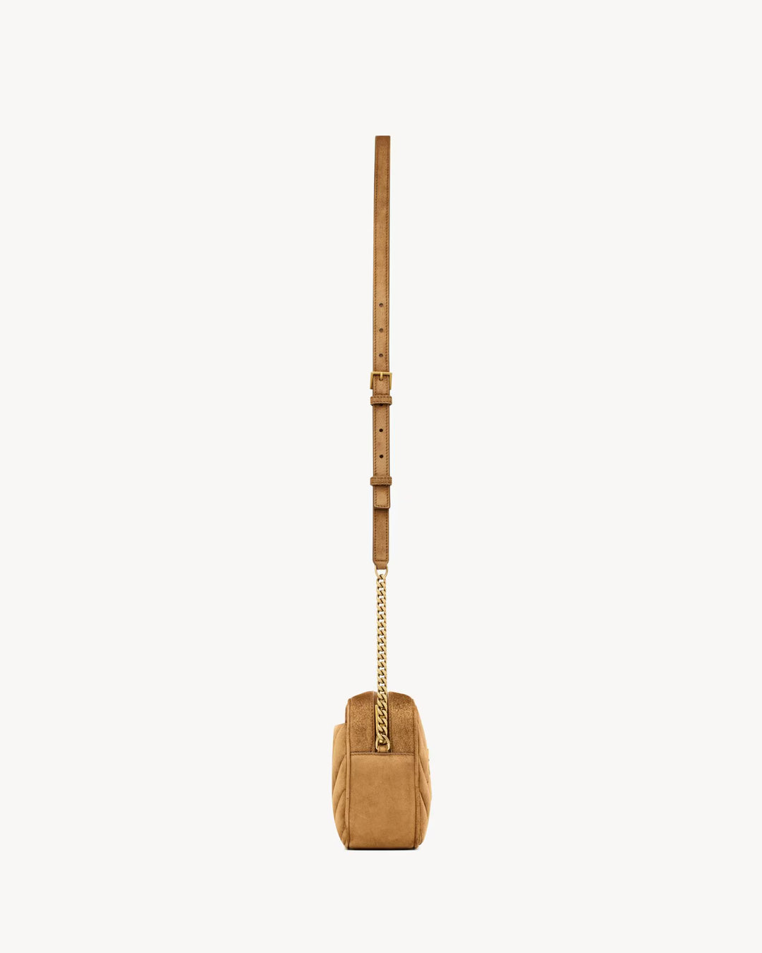 SAINT LAURENT - LOULOU camera bag en suède MATELASSÉ