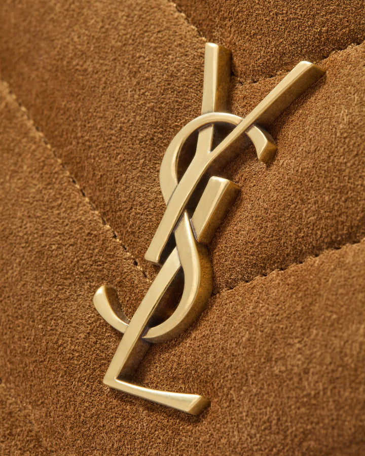 SAINT LAURENT - LOULOU camera bag en suède MATELASSÉ
