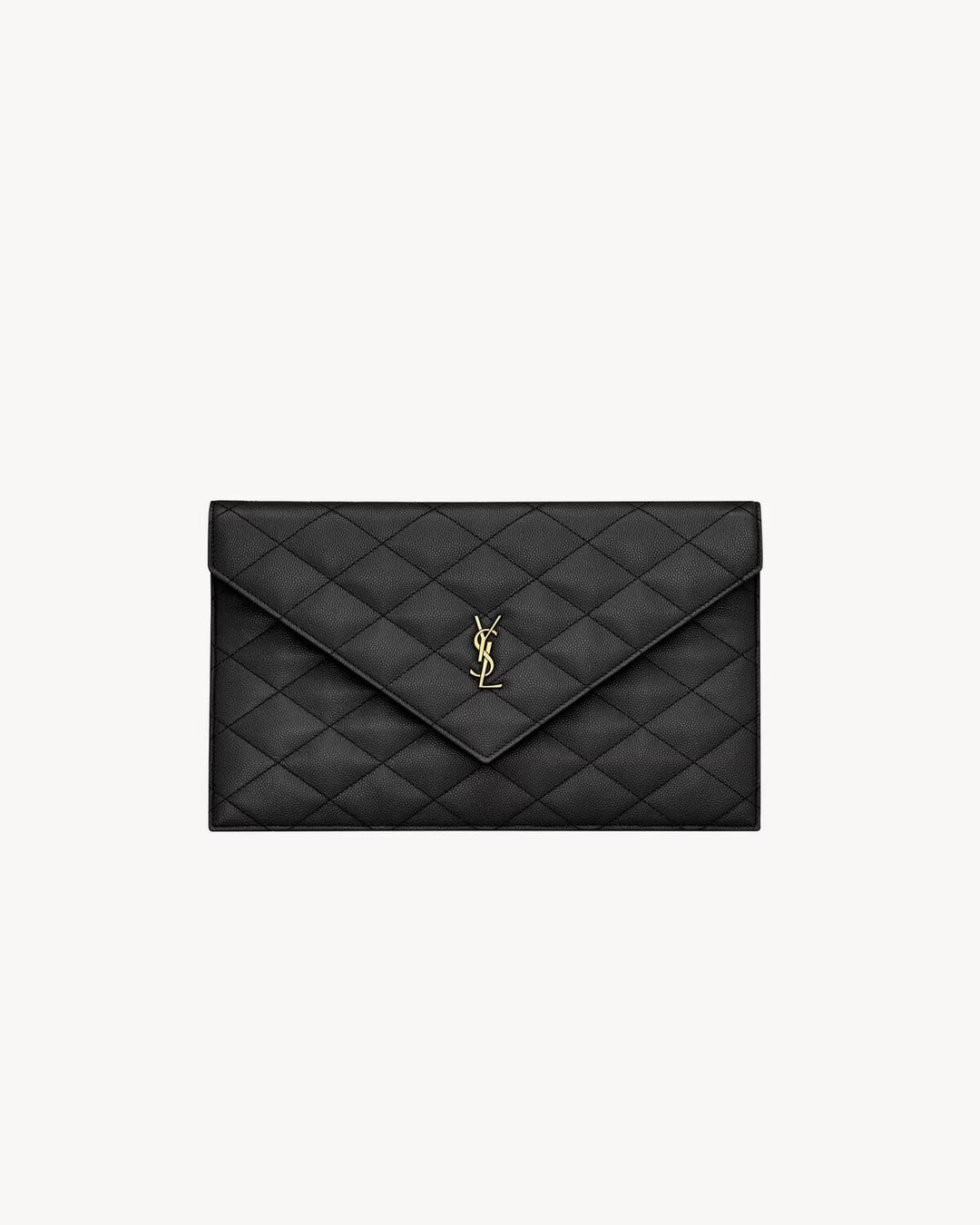 SAINT LAURENT PARIS pochette en cuir GRAIN DE POUDRE