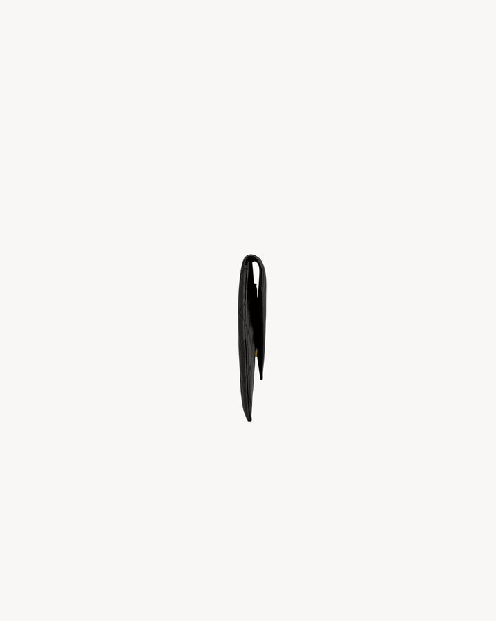 SAINT LAURENT PARIS pochette en cuir GRAIN DE POUDRE