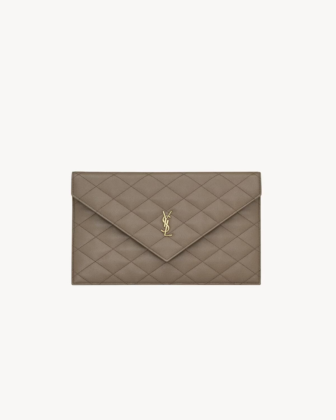 SAINT LAURENT PARIS pochette en cuir GRAIN DE POUDRE