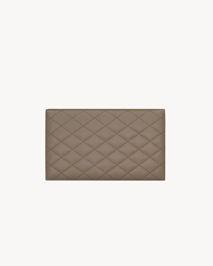 SAINT LAURENT PARIS pochette en cuir GRAIN DE POUDRE