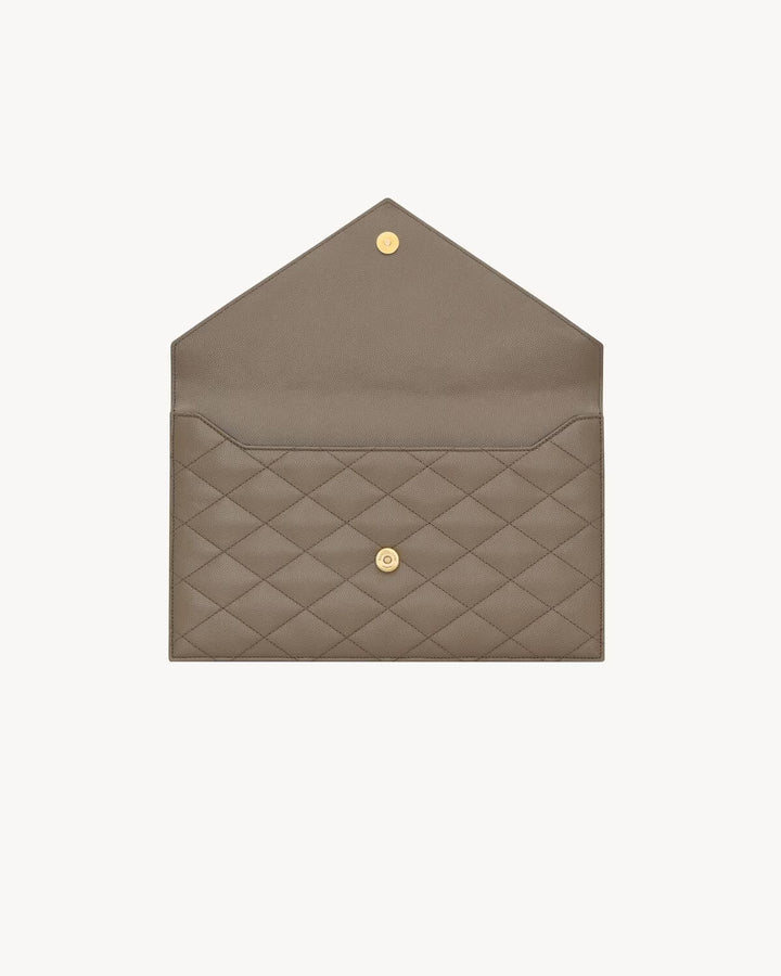 SAINT LAURENT PARIS pochette en cuir GRAIN DE POUDRE