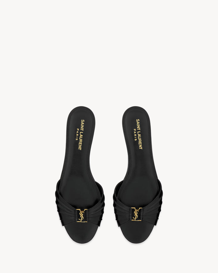 SAINT LAURENT - BABYLONE sandales en cuir lisse