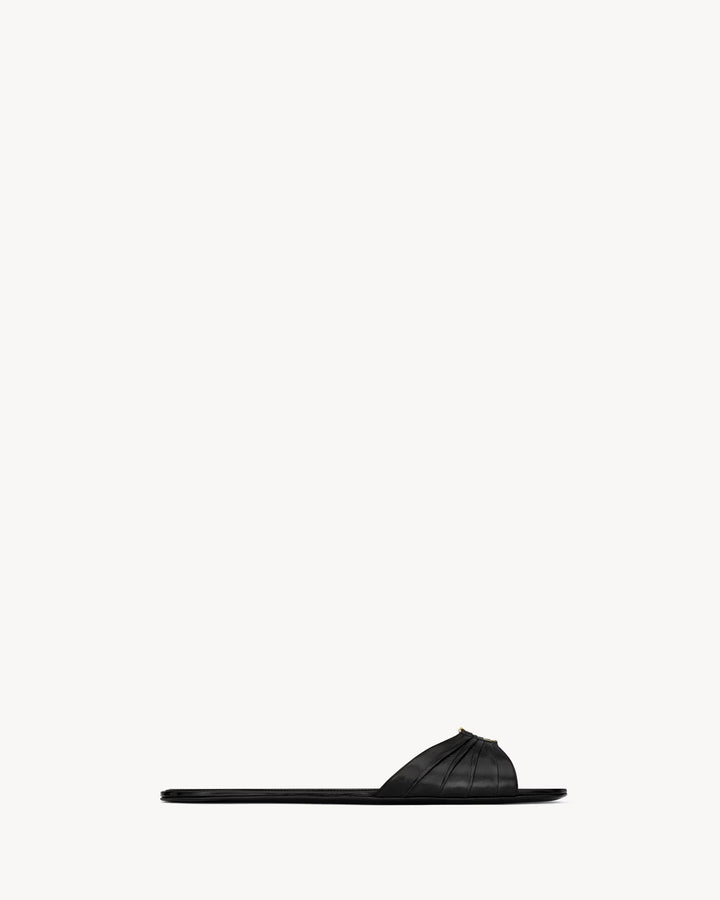 SAINT LAURENT - BABYLONE sandales en cuir lisse