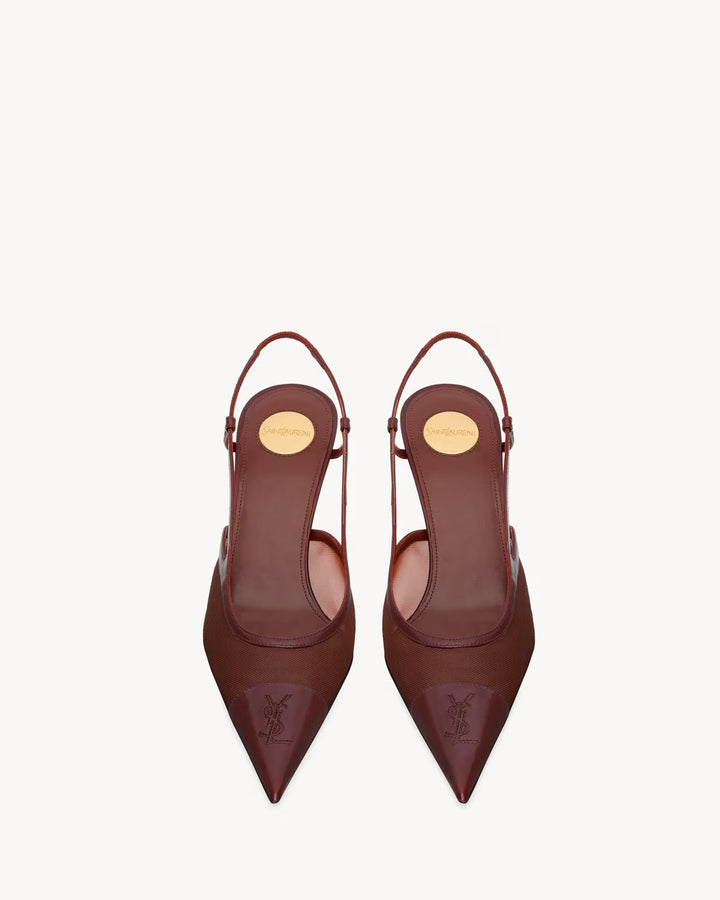 SAINT LAURENT RENÉE slingbacks en résille