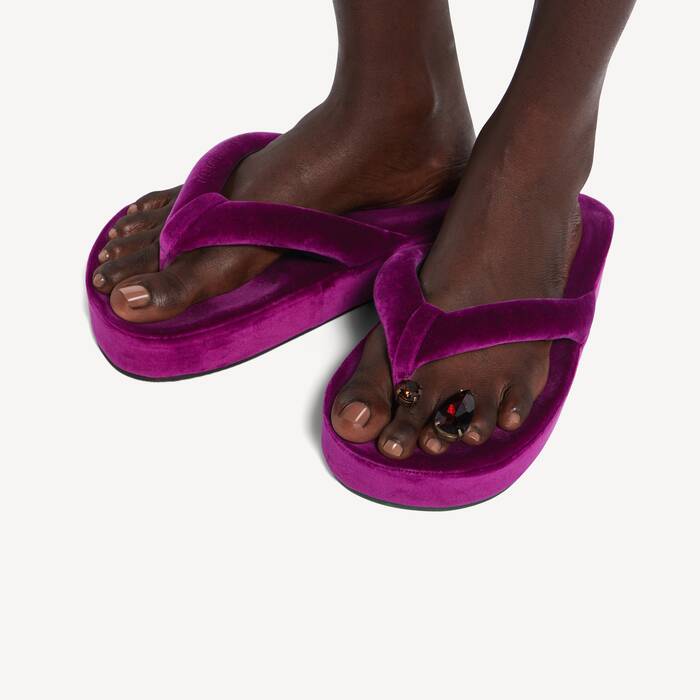 BALENCIAGA - Tong Jet Lag pour Femme en Violet