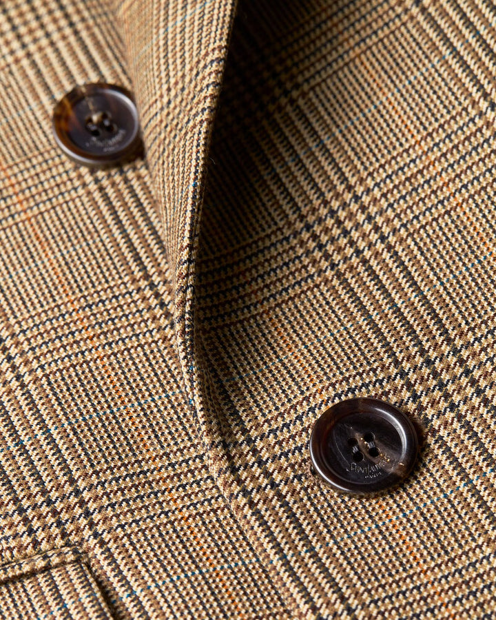 SAINT LAURENT - Veste en laine Prince de Galles à double boutonnage