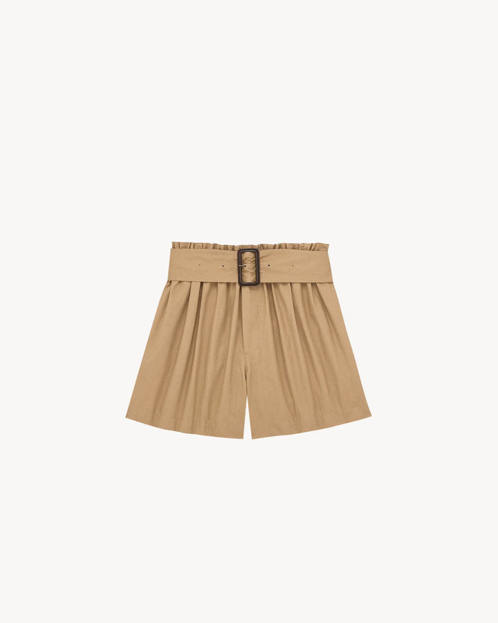 SAINT LAURENT - Bermuda paperbag en coton