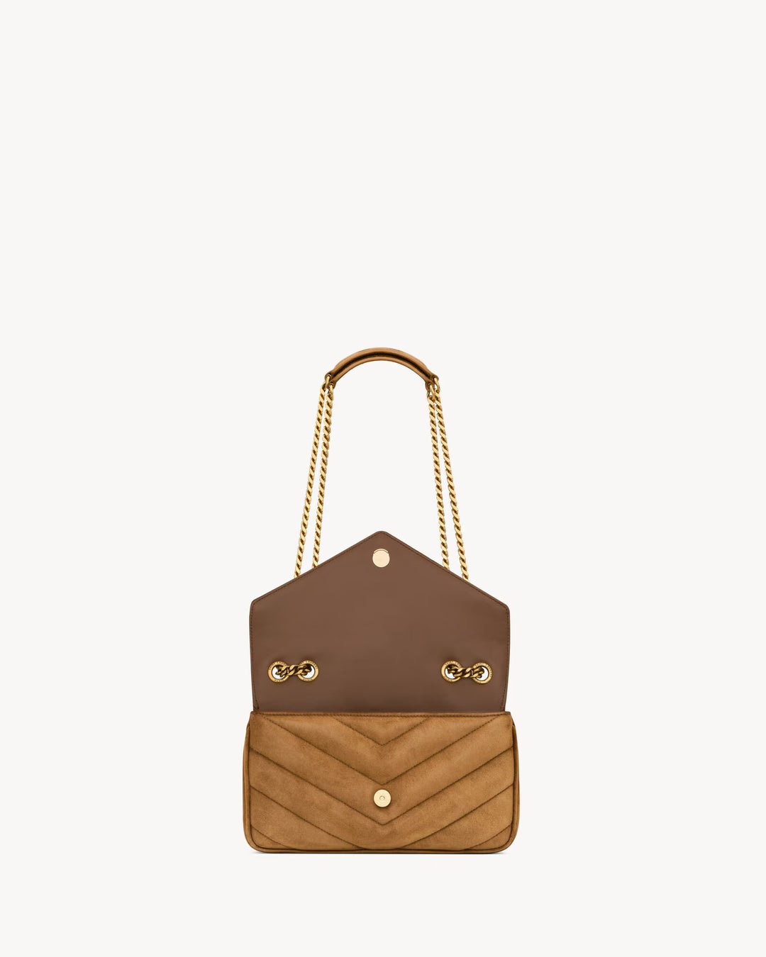 SAINT LAURENT - LOULOU small en suède MATELASSÉ