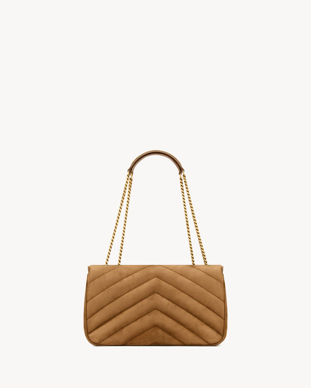 SAINT LAURENT - LOULOU medium en suède MATELASSÉ