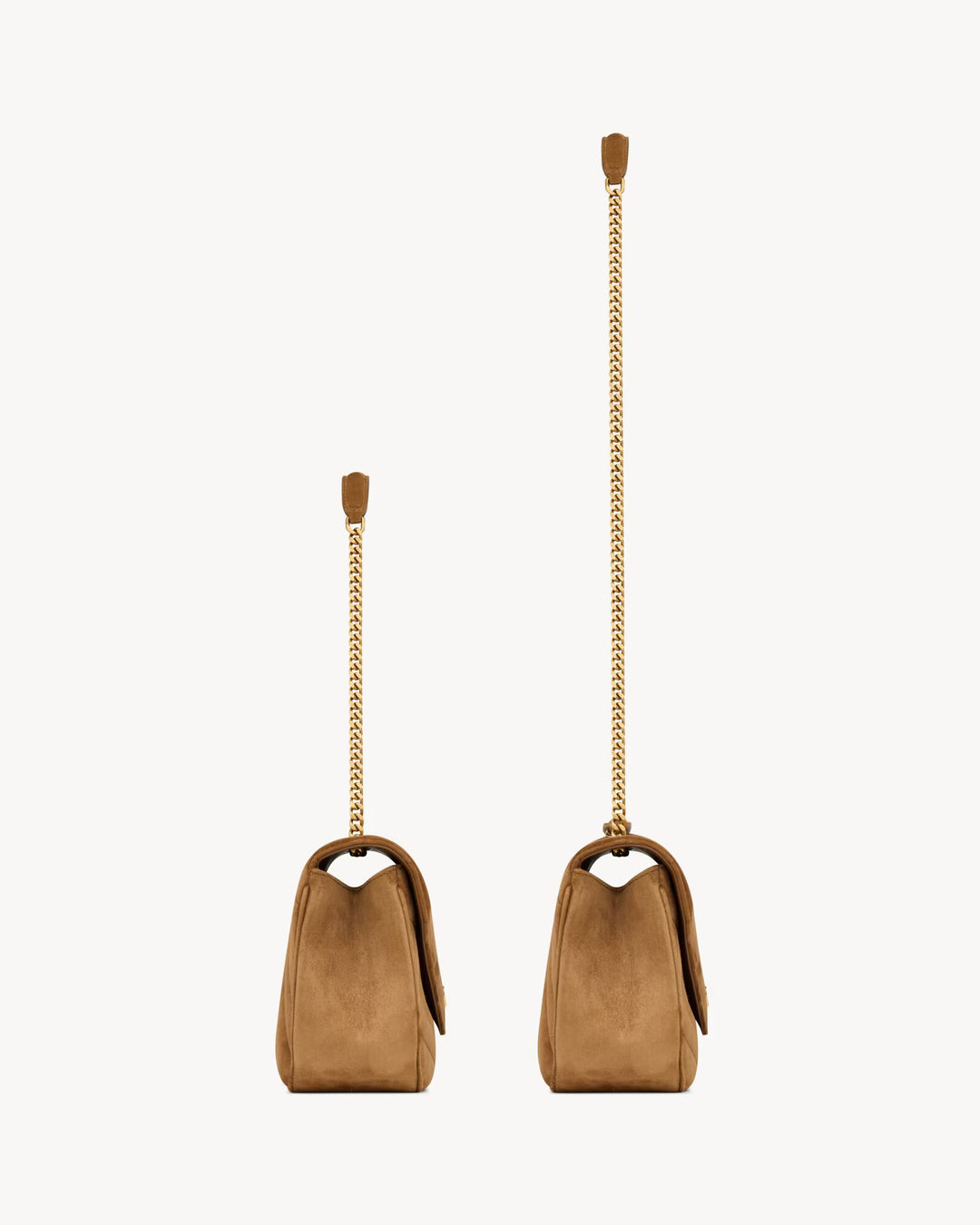 SAINT LAURENT - LOULOU medium en suède MATELASSÉ