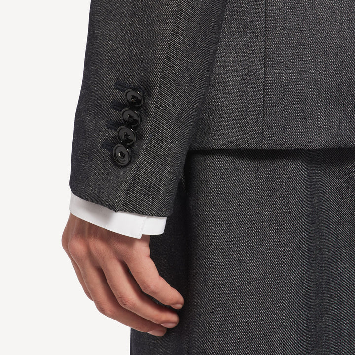 BALENCIAGA - Veste Tailleur À Double Boutonnage pour Femme en Bleu Marine Foncé