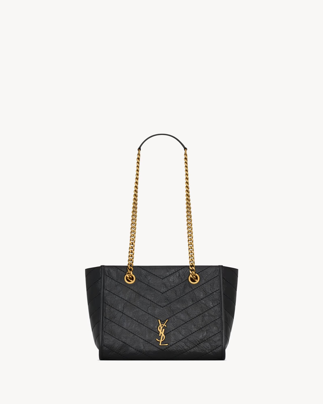 SAINT LAURENT - Niki Small Shopping en cuir vintage