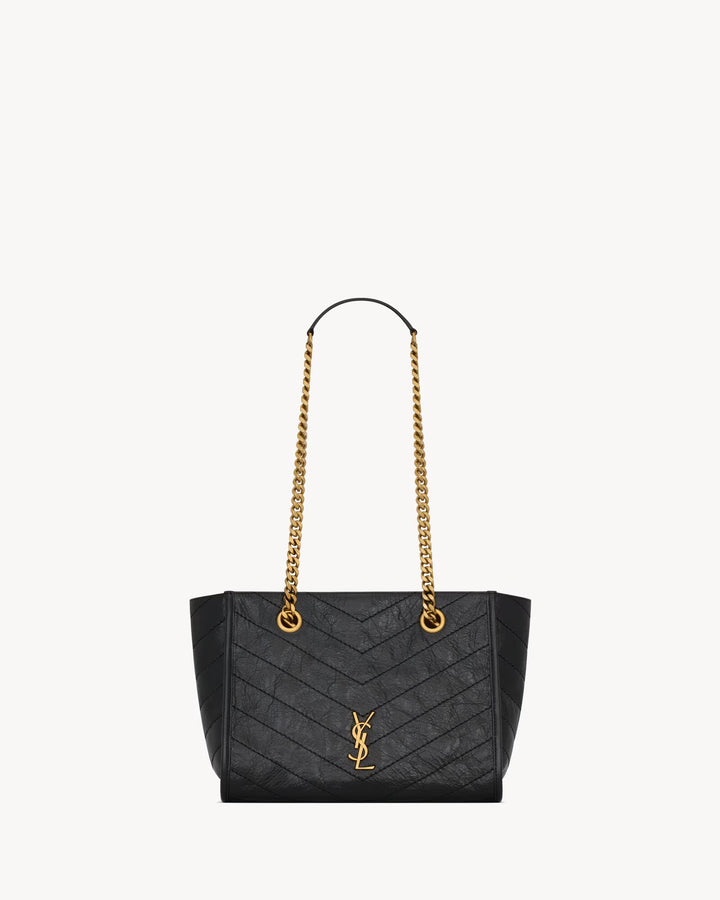 SAINT LAURENT - Niki Small Shopping en cuir vintage