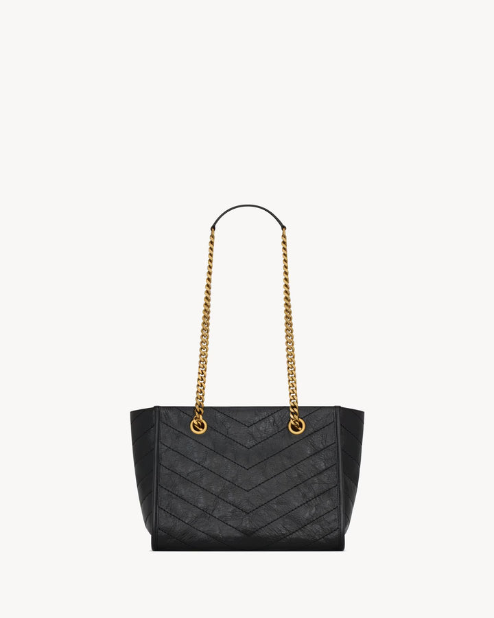 SAINT LAURENT - Niki Small Shopping en cuir vintage