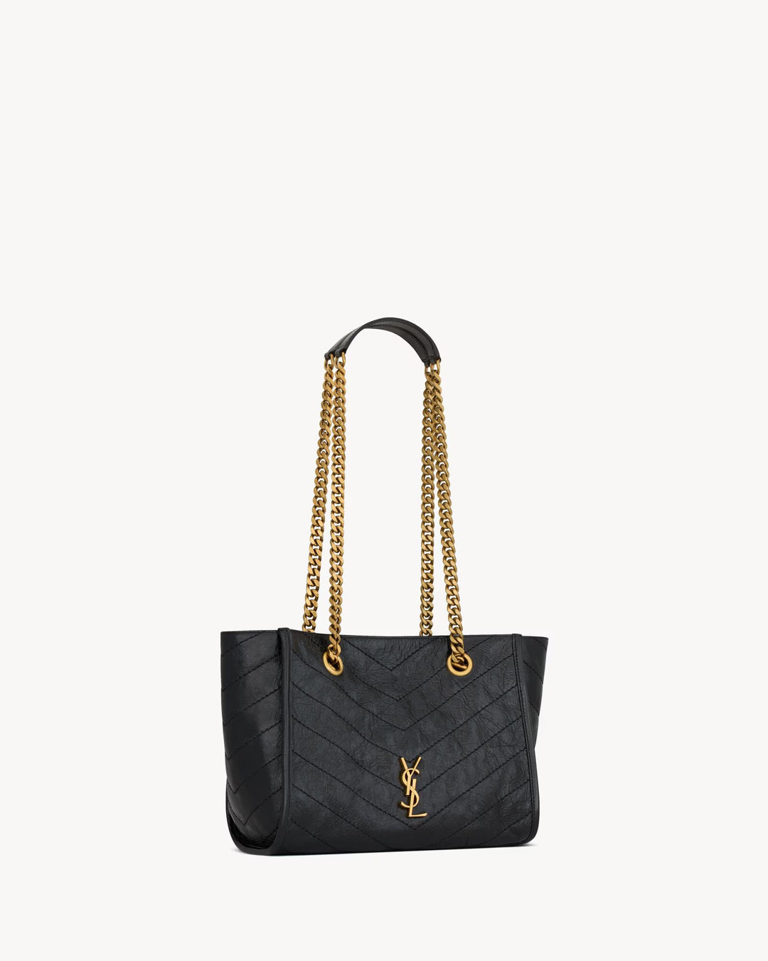 SAINT LAURENT - Niki Small Shopping en cuir vintage
