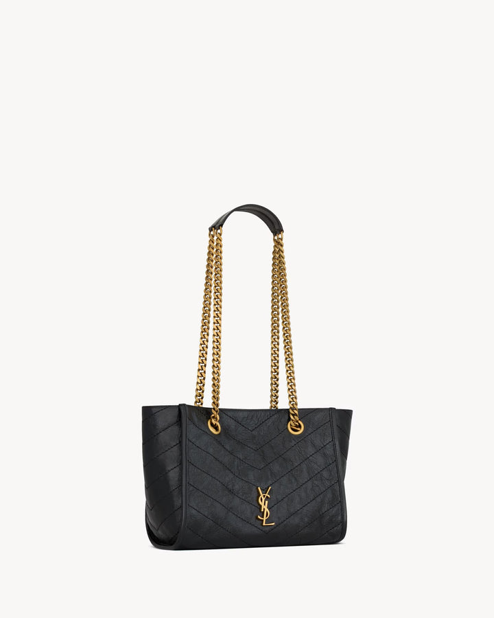 SAINT LAURENT - Niki Small Shopping en cuir vintage