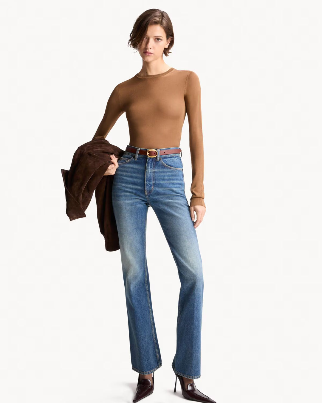 SAINT LAURENT JEAN CLYDE STRAIGHT TAILLE HAUTE