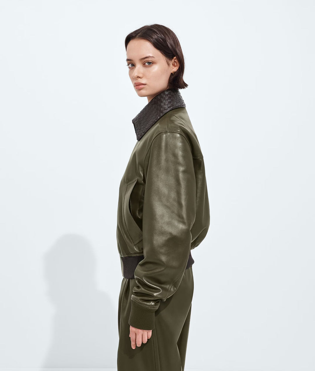 BOTTEGA VENETA - BLOUSON EN CUIR BRILLANT