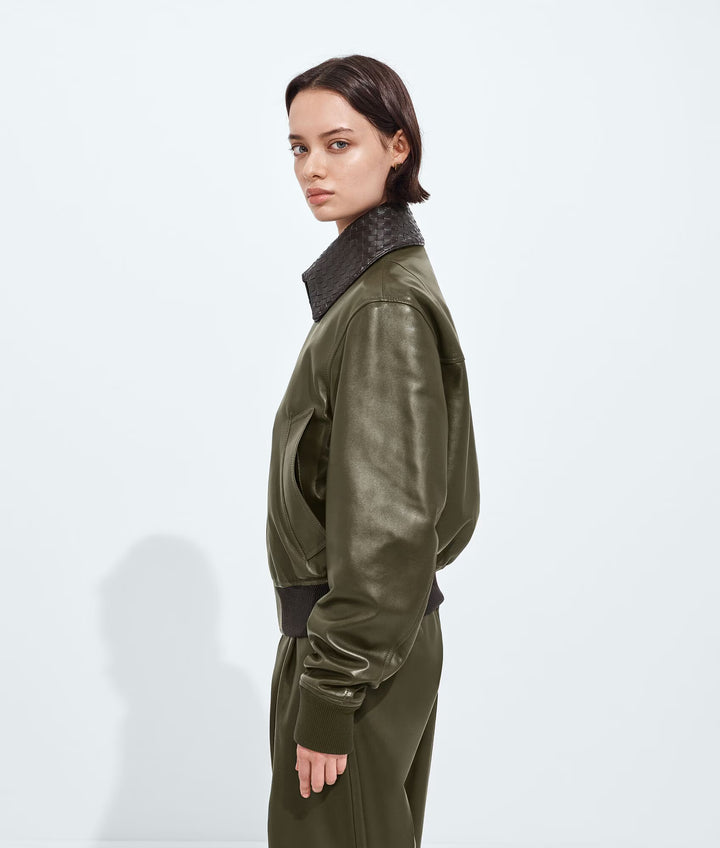 BOTTEGA VENETA - BLOUSON EN CUIR BRILLANT
