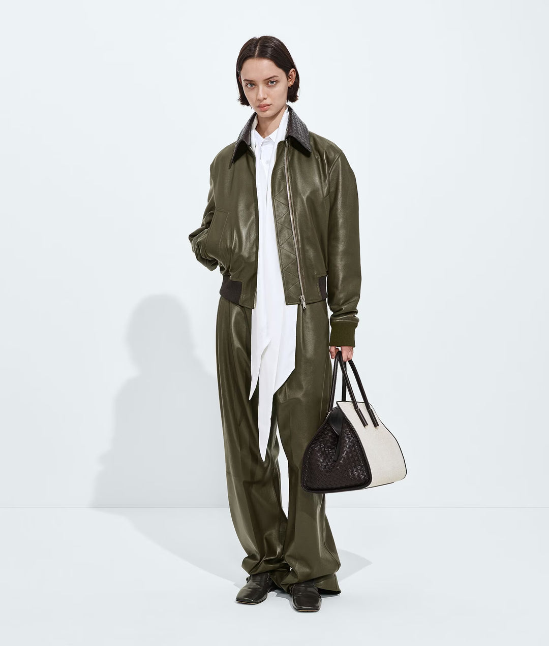 BOTTEGA VENETA - BLOUSON EN CUIR BRILLANT