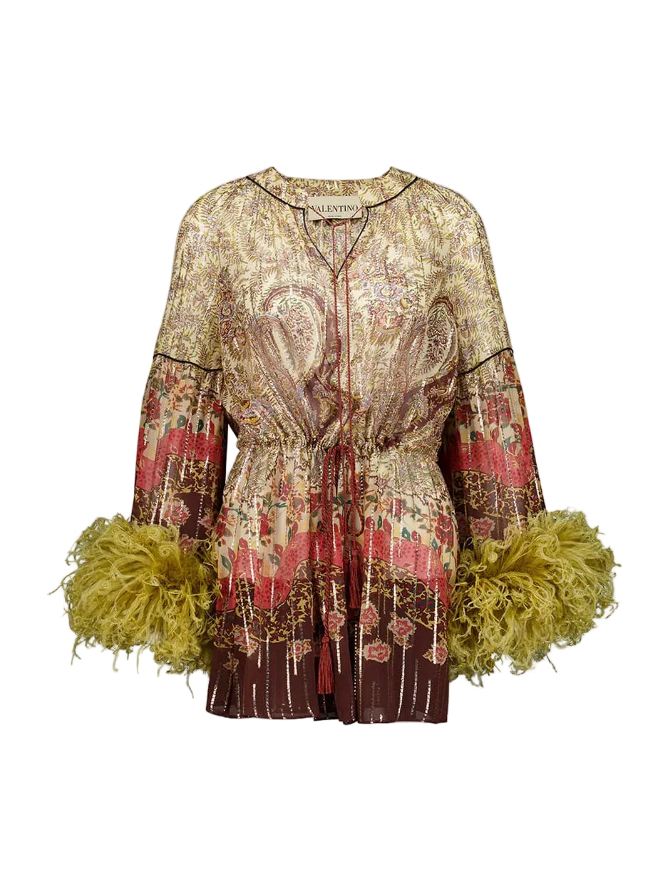 VALENTINO - Haut en Pekin Voyage Imaginaire Paisley