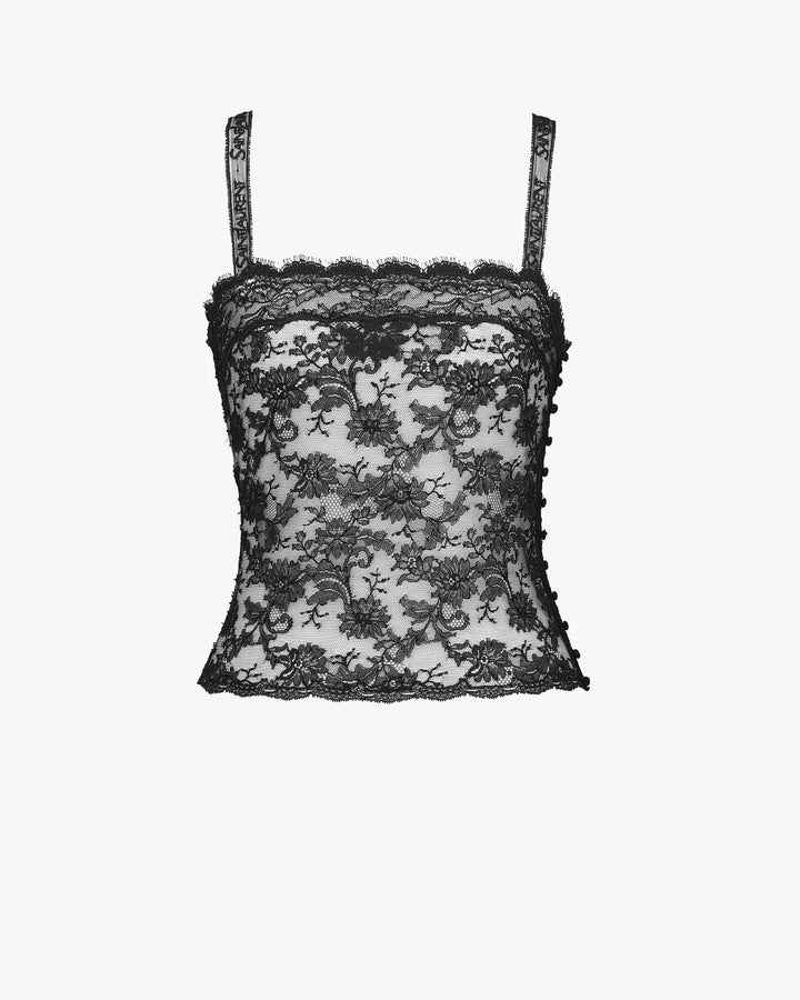 SAINT LAURENT - caraco en dentelle