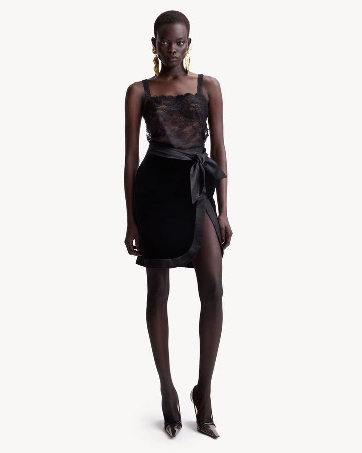 SAINT LAURENT - caraco en dentelle