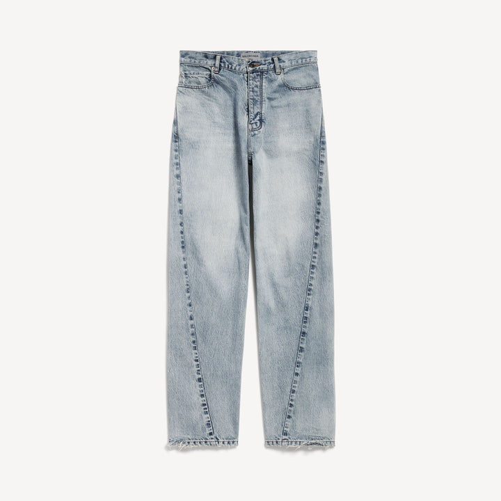 BALENCIAGA - Women's Twisted Seam Jeans in Bleach Light Bleu