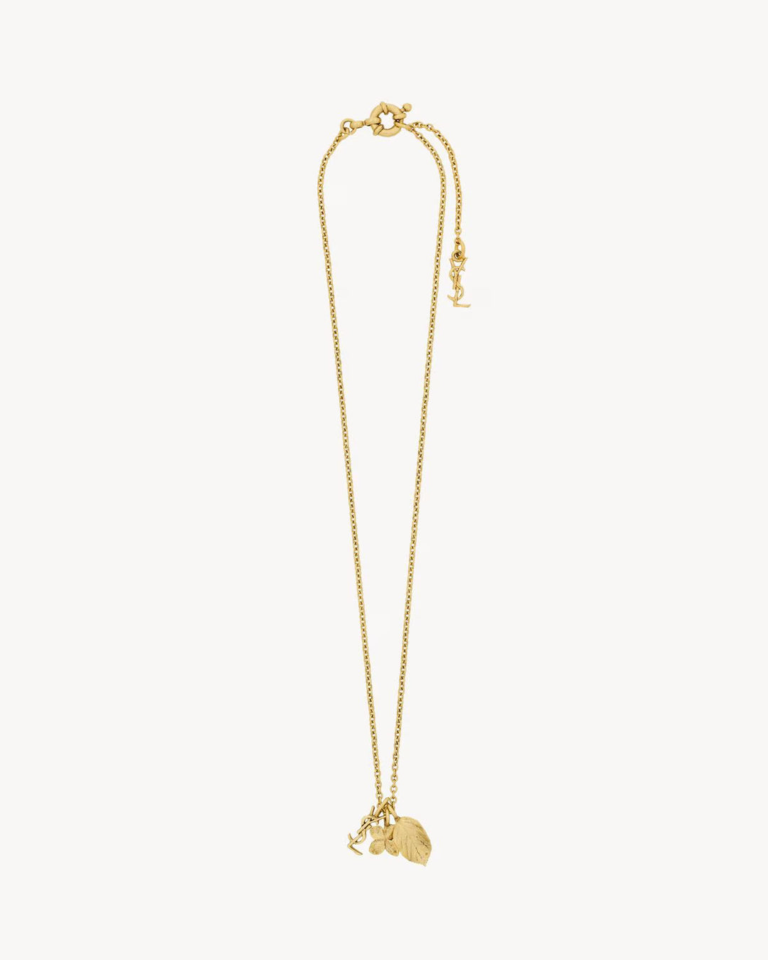 SAINT LAURENT CASSANDRE COLLIER FLEUR EN METAL