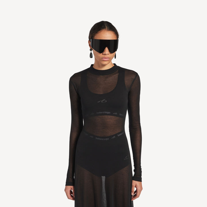 BALENCIAGA - Brassière Techwear pour Femme en Noir