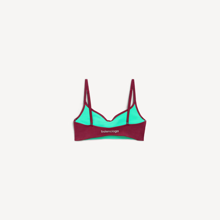 BALENCIAGA - Top Soutien-gorge Techwear pour Femme en Bordeaux/aqua