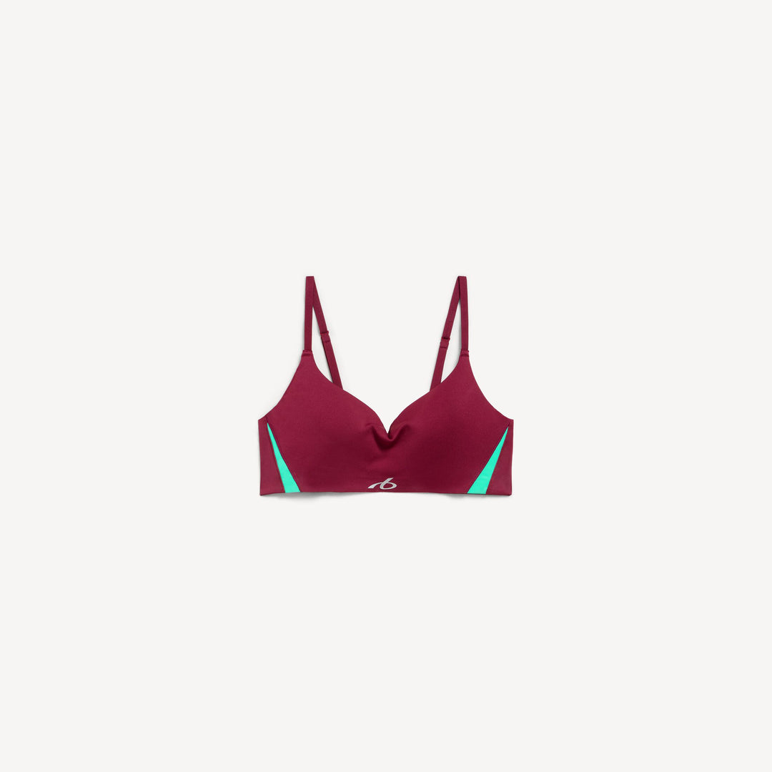 BALENCIAGA - Top Soutien-gorge Techwear pour Femme en Bordeaux/aqua