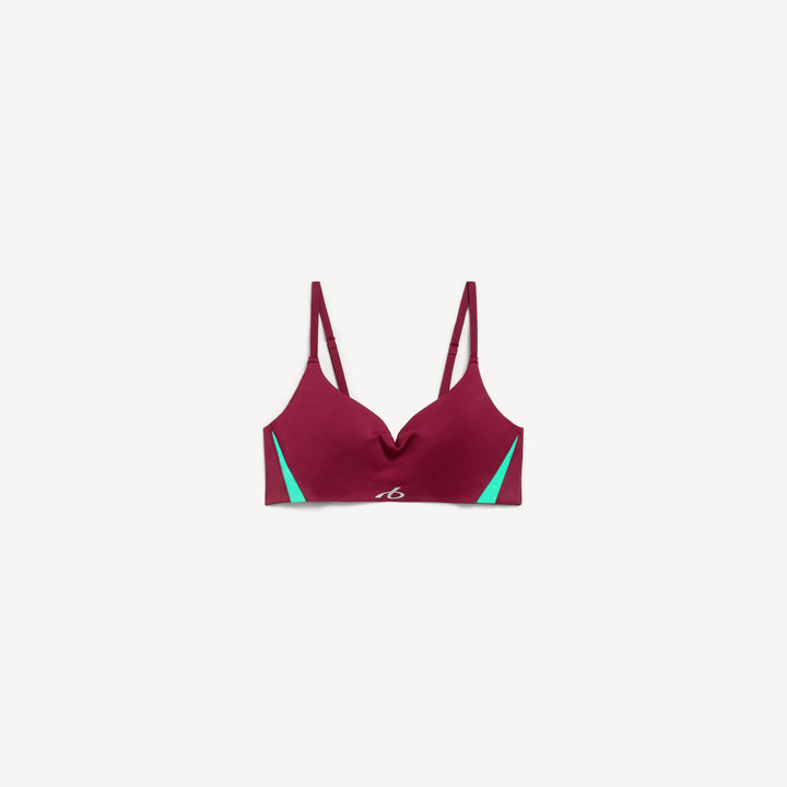 BALENCIAGA - Top Soutien-gorge Techwear pour Femme en Bordeaux/aqua