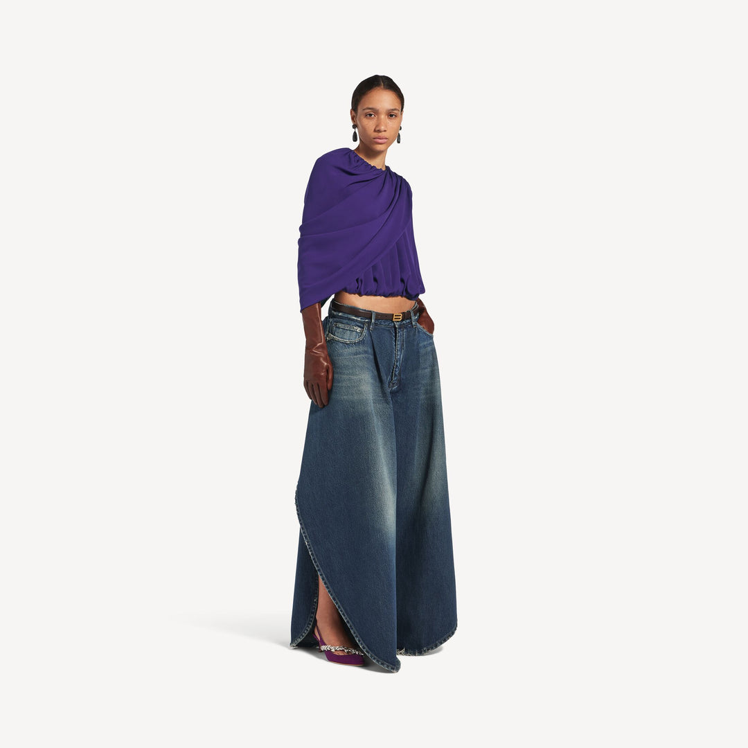 BALENCIAGA - Women's Cape Top in Purple