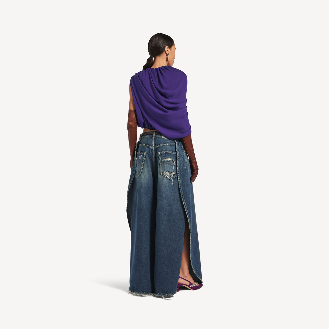 BALENCIAGA - Women's Cape Top in Purple